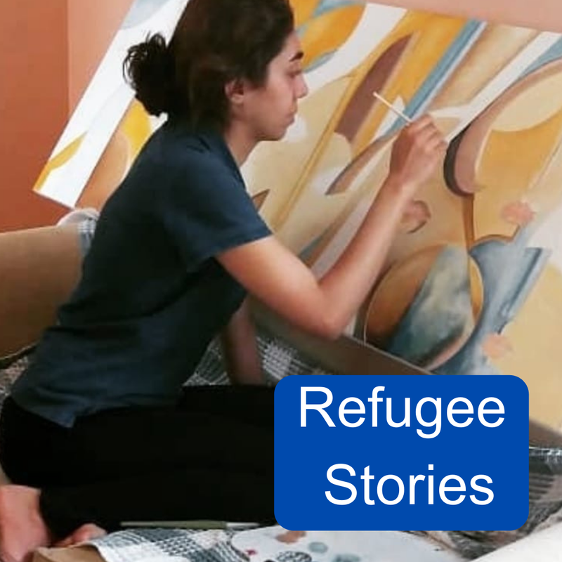 Refugee artist and link to refugee stories